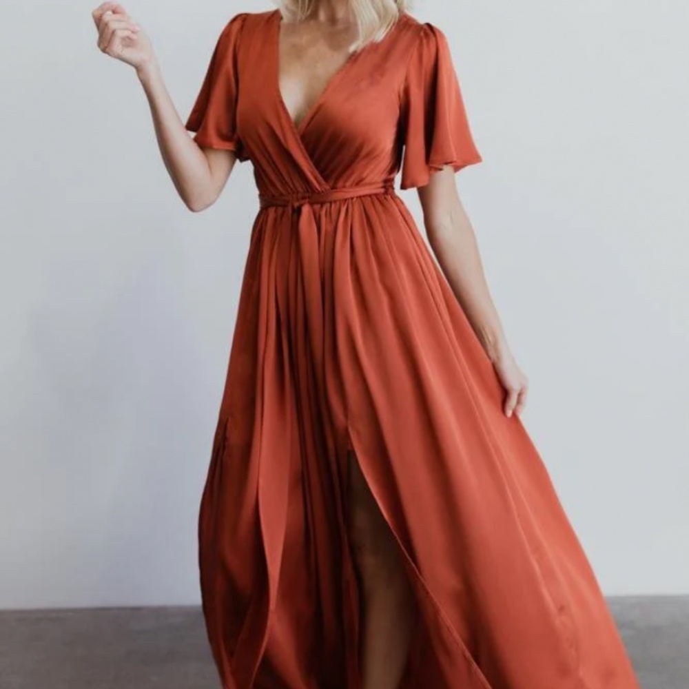 Sicily satin maxi dress